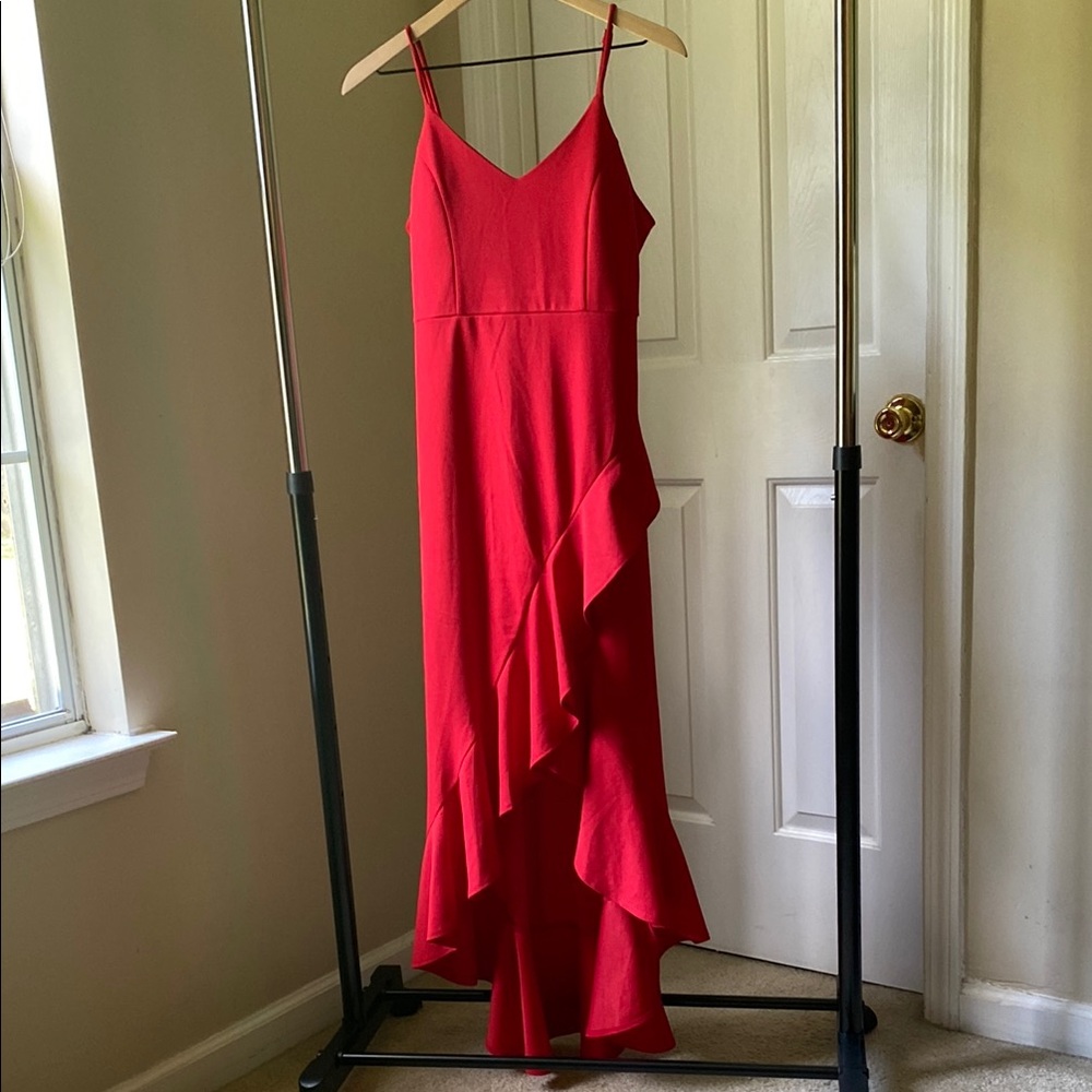 Elegant Red Sleeveless Dress